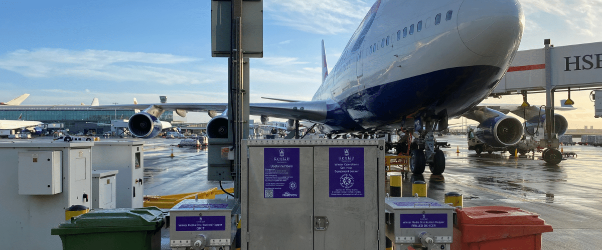 storage and distribution solutions by HOSMU at heathrow airport airside winter resilience